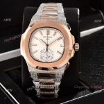 AAA Quality Patek Philippe Copy Watches Nautilus Chronograph Watches Diamond Band